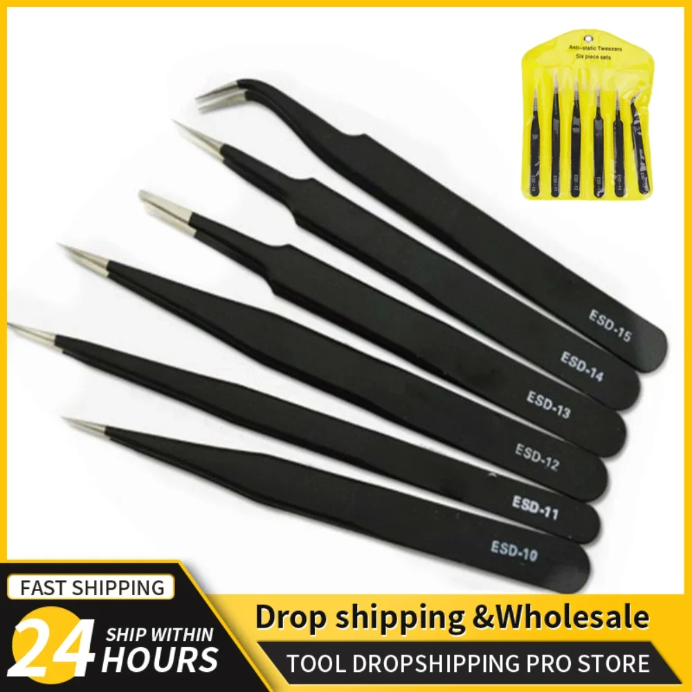 6pcs Precision Tweezers Set ES - огляд і ціна Electronics Repair Tools
